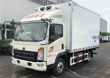 China HOWO 4x2 refrigeró la fibra de vidrio interna, 3 toneladas del camión de la caja de refrigerador de camión del congelador proveedor
