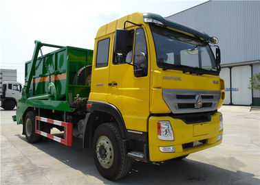China Homan barrió el camión de basura del brazo oscilante de la colección de basura del cuerpo, camión de basura del cargador del salto proveedor