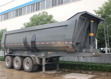 China 3 remolque de la descarga del árbol 24CBM 24M3 40 toneladas de la U-forma del volquete de remolque semi para el transporte de la BAUXITA. proveedor