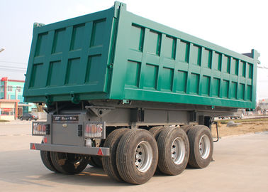 China Remolque 26M3 - 30M3 del camión volquete de 3 árboles color de 45 toneladas modificado para requisitos particulares para el mineral proveedor