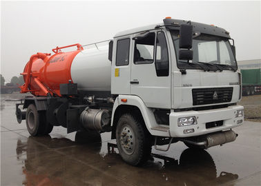 China Camión del tanque de las aguas residuales de agua de las ruedas 4000L de HOWO 6 + camión fecal 8000L de la succión 4000L proveedor