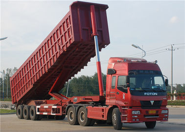 China Remolque del camión volquete del Tri árbol 40 toneladas 60 toneladas de 35M3 del extremo del volquete de remolque semi para el mineral proveedor