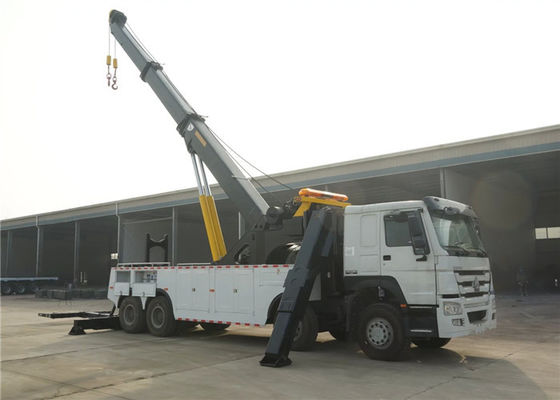 comprar 8x4 12 toneladas resistentes del camino de la grúa de camión de auxilio de las ruedas 371hp 50 de camión de la recuperación Fabricación en línea