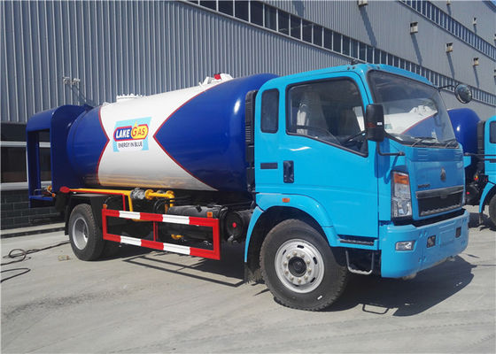 comprar 4x2 12CBM 5 toneladas 6 toneladas del LPG de color del camión de reparto 12000L modificado para requisitos particulares para HOWO Fabricación en línea