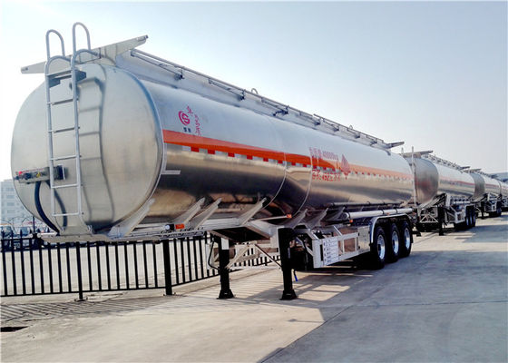 comprar Remolque del tanque del transporte del aceite del árbol 42000L 42cbm del remolque 3 del camión de petrolero del combustible de la aleación de aluminio Fabricación en línea