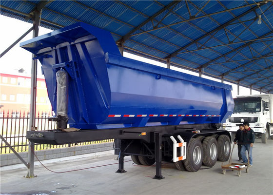 comprar Árbol semi de los remolques 50 de HARDOX400 T700 tri de la forma resistente de la tonelada 60T U que inclina el remolque Fabricación en línea