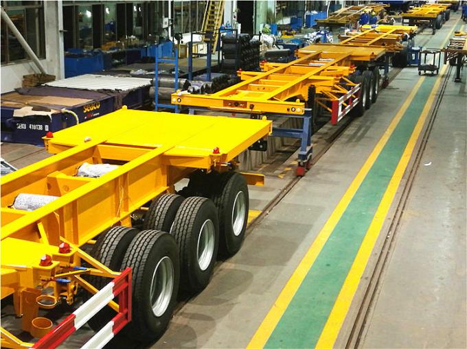 Remolque famoso del camión del excavador de la cama plana de la tonelada de China CLW 40-60 y remolques planos bajos