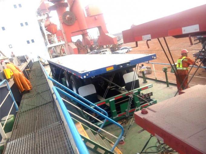 Remolque famoso del camión del excavador de la cama plana de la tonelada de China CLW 40-60 y remolques planos bajos